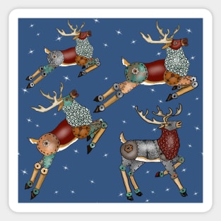 Steampunk Reindeer Sticker